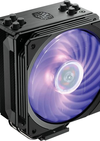 Устройство охлаждения(кулер) Cooler Master Hyper 212 RGB Black Edition Soc-AM5/AM4/1151/1200/1700 4-pin 8-30dB Al+Cu 130W 465gr LED Ret