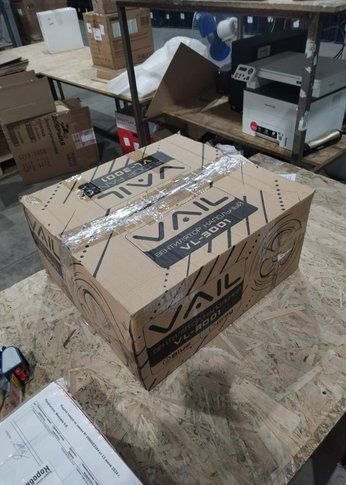 УЦЕНКА-Вентилятор напольный Vail VL-3001 50Вт скор.:3 белый/синий (4шт/уп, цена за 1 шт)-(после сервиса - дефект не обнаружен)