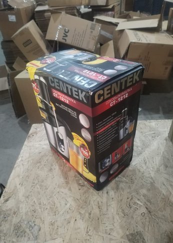 УЦЕНКАСоковыжималка Centek CT-1212 (черный, сталь)-(б/у, плохая упаковка)
