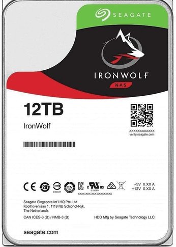 Жесткий диск 12Tb Seagate SATA-III ST12000VN0008 NAS Ironwolf (7200rpm) 256Mb 3.5"