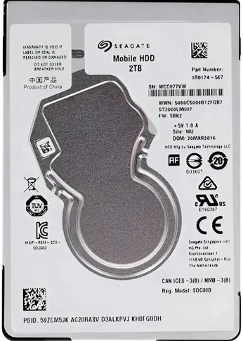 Жесткий диск 2Tb Seagate SATA-III ST2000LM007 (5400rpm) 128Mb 2.5"