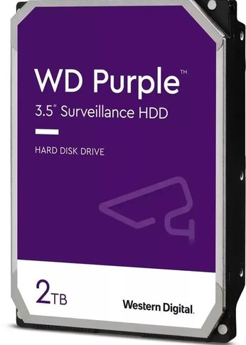 Жесткий диск 2Tb WD SATA-III WD23PURZ Surveillance Purple (5400rpm) 256Mb 3.5"