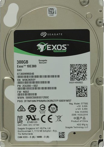 Жесткий диск 300Gb Seagate SAS 3.0 ST300MM0048 Enterprise Performance (10000rpm) 128Mb 2.5"