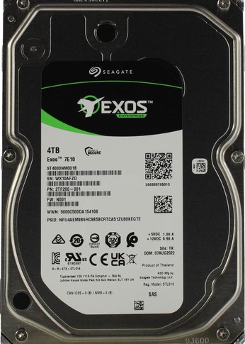 Жесткий диск 4Tb Seagate SAS 3.0 ST4000NM001B Server Exos 7E10 512N (7200rpm) 256Mb 3.5"