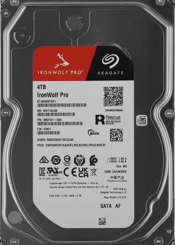 Жесткий диск 4Tb Seagate SATA-III ST4000NT001 NAS Ironwolf Pro 512E (7200rpm) 256Mb 3.5"