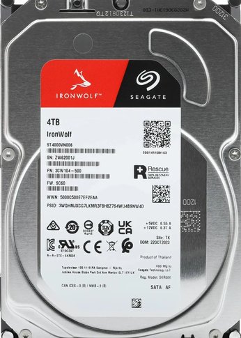 Жесткий диск 4Tb Seagate SATA-III ST4000VN006 NAS Ironwolf (5400rpm) 256Mb 3.5"