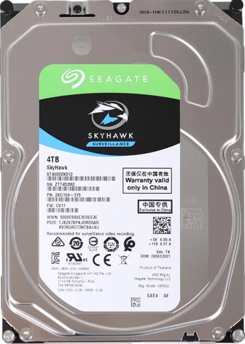 Жесткий диск 4Tb Seagate SATA-III ST4000VX013 Surveillance Skyhawk (5400rpm) 256Mb 3.5"