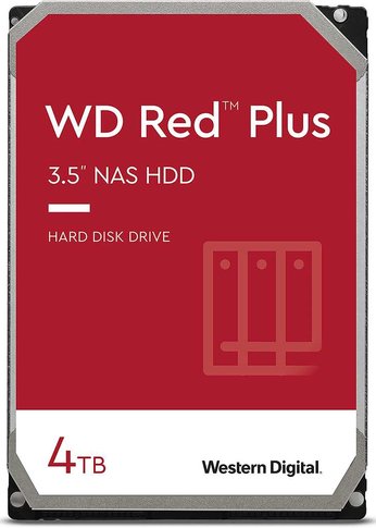 Жесткий диск 4Tb WD SATA-III WD40EFZX Red Plus (5400rpm) 128Mb 3.5"