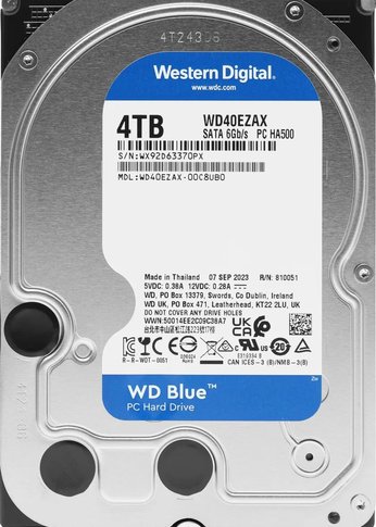 Жесткий диск 4Tb WD SATA-III WD40EZAX Desktop Blue (5400rpm) 256Mb 3.5"