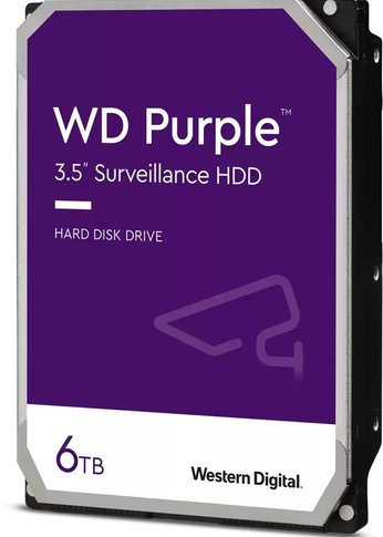 Жесткий диск 6Tb WD SATA-III WD63PURZ Video Streaming Purple (5640rpm) 256Mb 3.5"