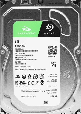 Жесткий диск 8Tb Seagate SATA-III ST8000DM004 Desktop Barracuda (5400rpm) 256Mb 3.5"