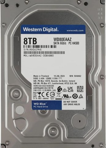 Жесткий диск 8ТБ WD SATA-III WD80EAAZ (5640rpm) 256Mb 3.5"