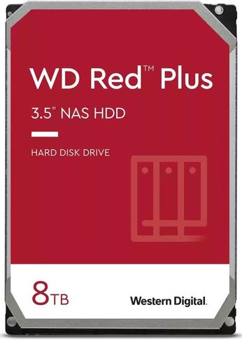 Жесткий диск 8Tb WD SATA-III WD80EFZZ Red Plus (5640rpm) 128Mb 3.5"