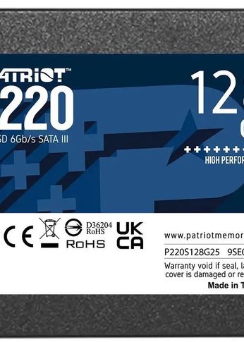 Жесткий диск Patriot SATA III 128Gb P220S128G25 P220 2.5"