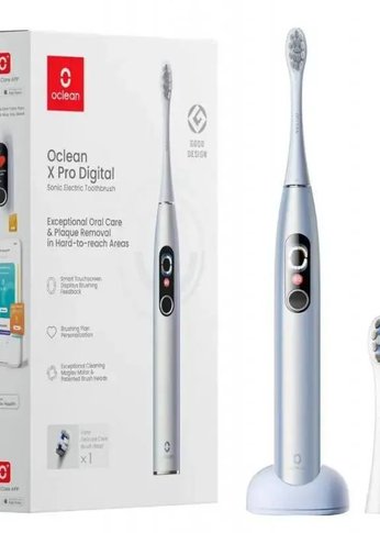 Зубная щетка электрическая Oclean X Pro Digital Y2076 серебристый 2шт (C01000382)